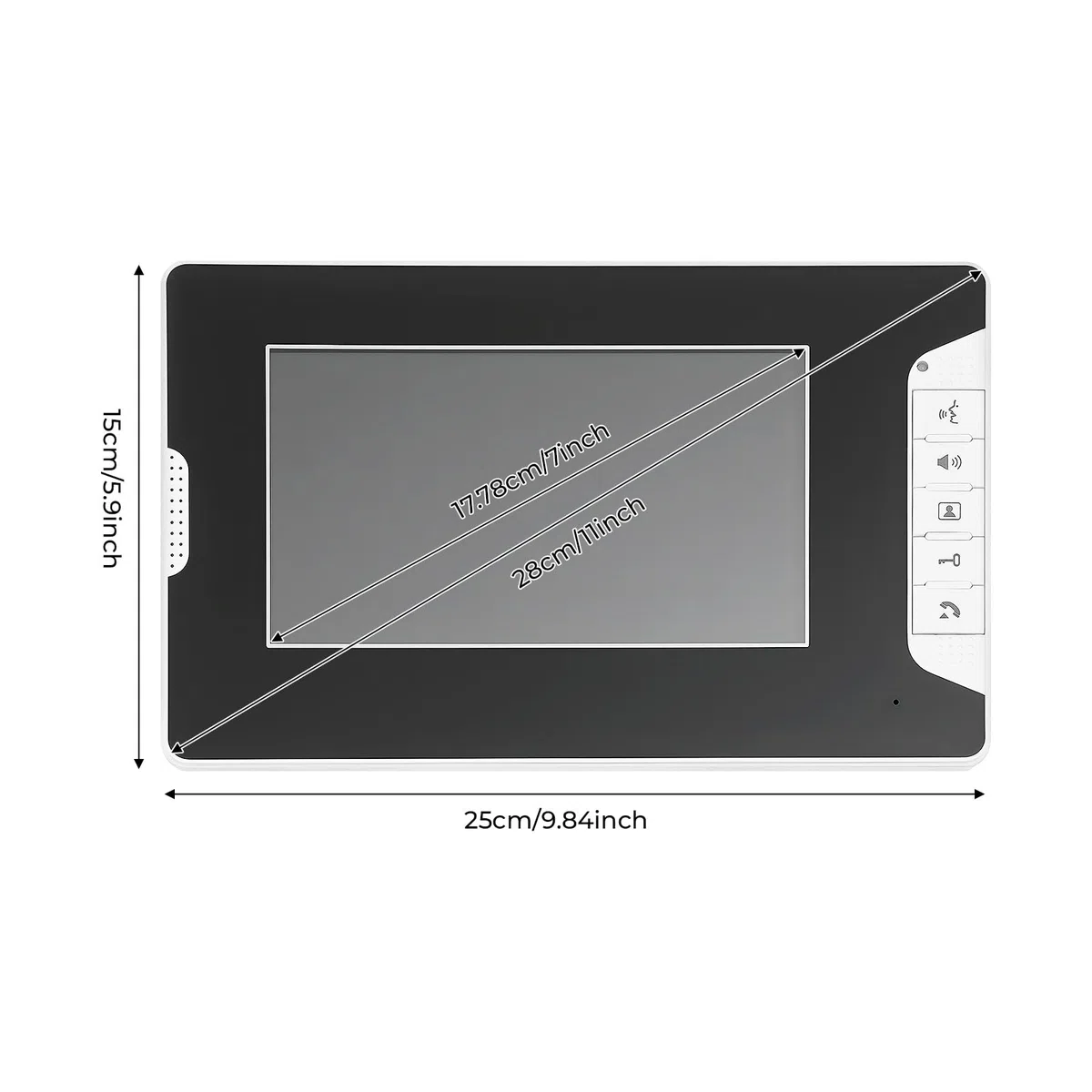 Video Türklingel Set – Türsprechanlage mit Kamera, Türklingel mit Kamera und Monitor, modernes Design, Aluminium, wetterfest, Nachtsicht – für Haus, Wohnung & Sicherheit