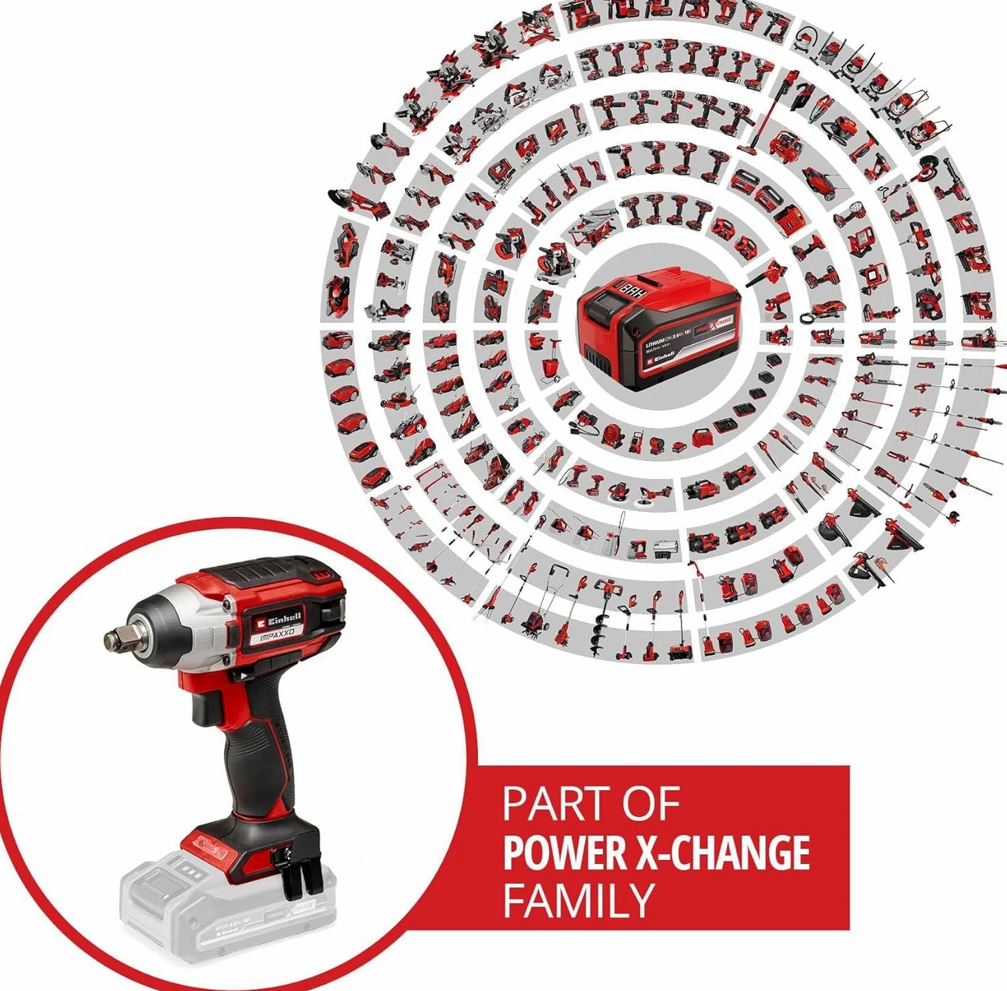 Einhell Akku-Schlagschrauber IMPAXXO 18/230 Power X-Change (Li-Ion, 18 V, 230 Nm, Bürstenloser Motor, Lieferung ohne Akku & Ladegerät)