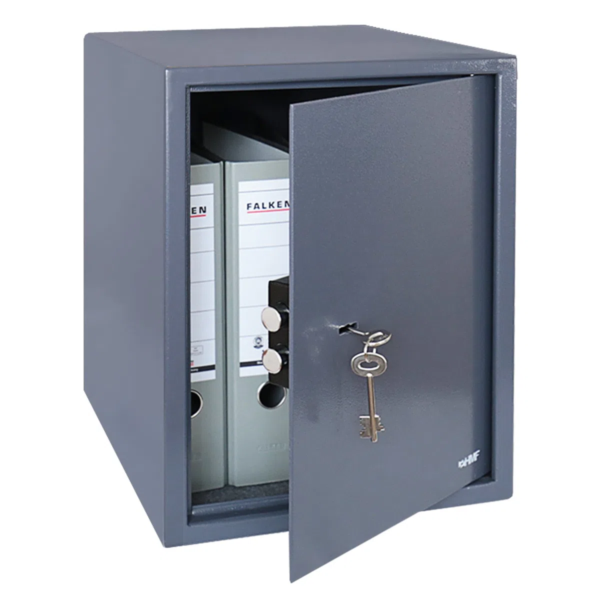 HMF 49208-11 Tresor Möbeltresor A4 Ordner, Doppelbartschloss, 36 x 48 x 37 cm, anthrazit