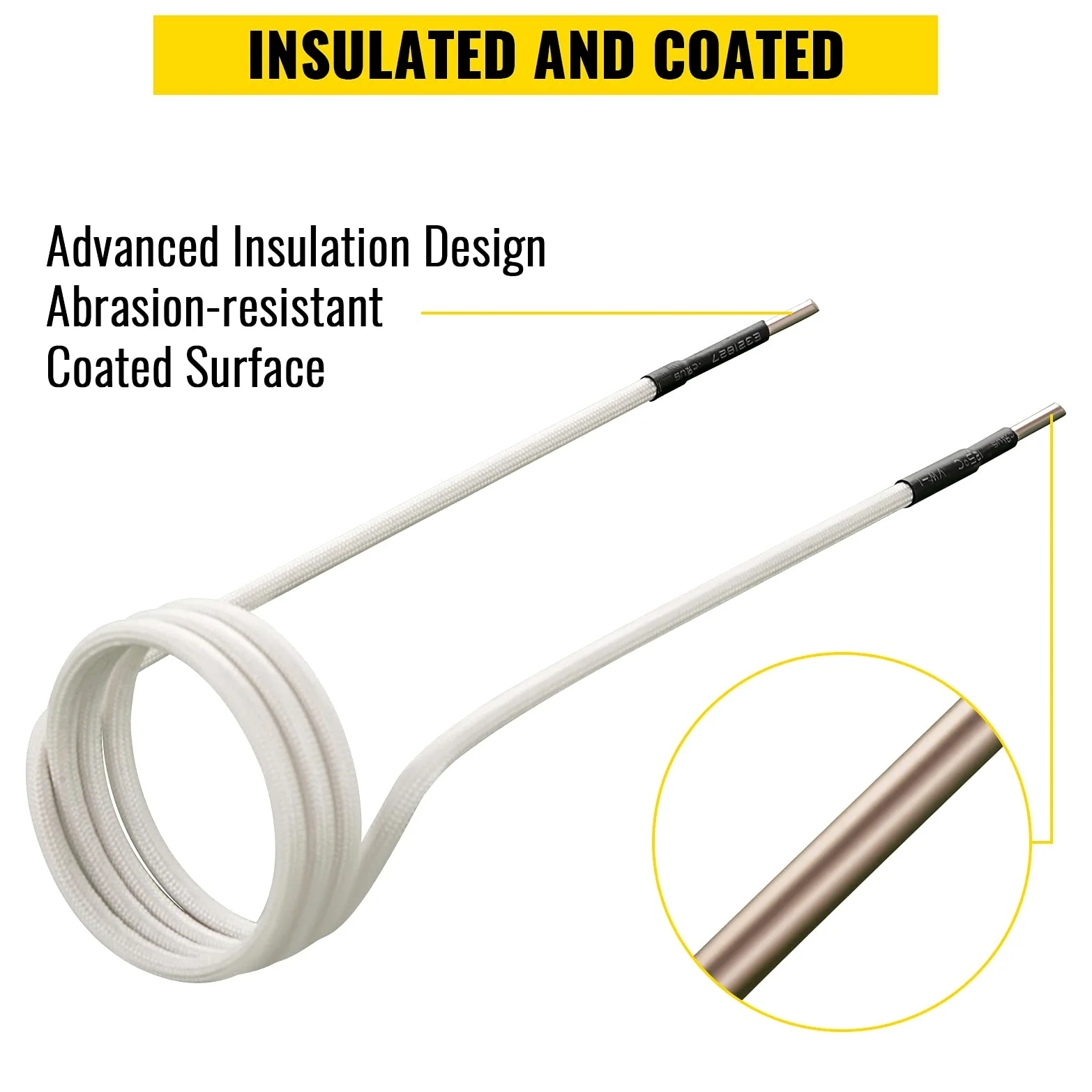 VEVOR Induktionsheizer Induktorspulen-Kits 8-teilig Magnetisches Mini-Induktionsheizer-Set Flammenloses Wärmezubehör