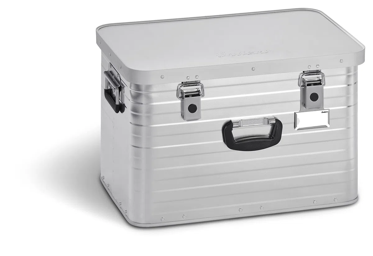 Enders Alubox TORONTO 63 L - Aluminiumbox mit 1 mm Wandstärke, extra stabil, spritzwasser- und staubdicht, Aluminiumbox mit Deckel, stapelbar - Aluminium Box #3893, Silber