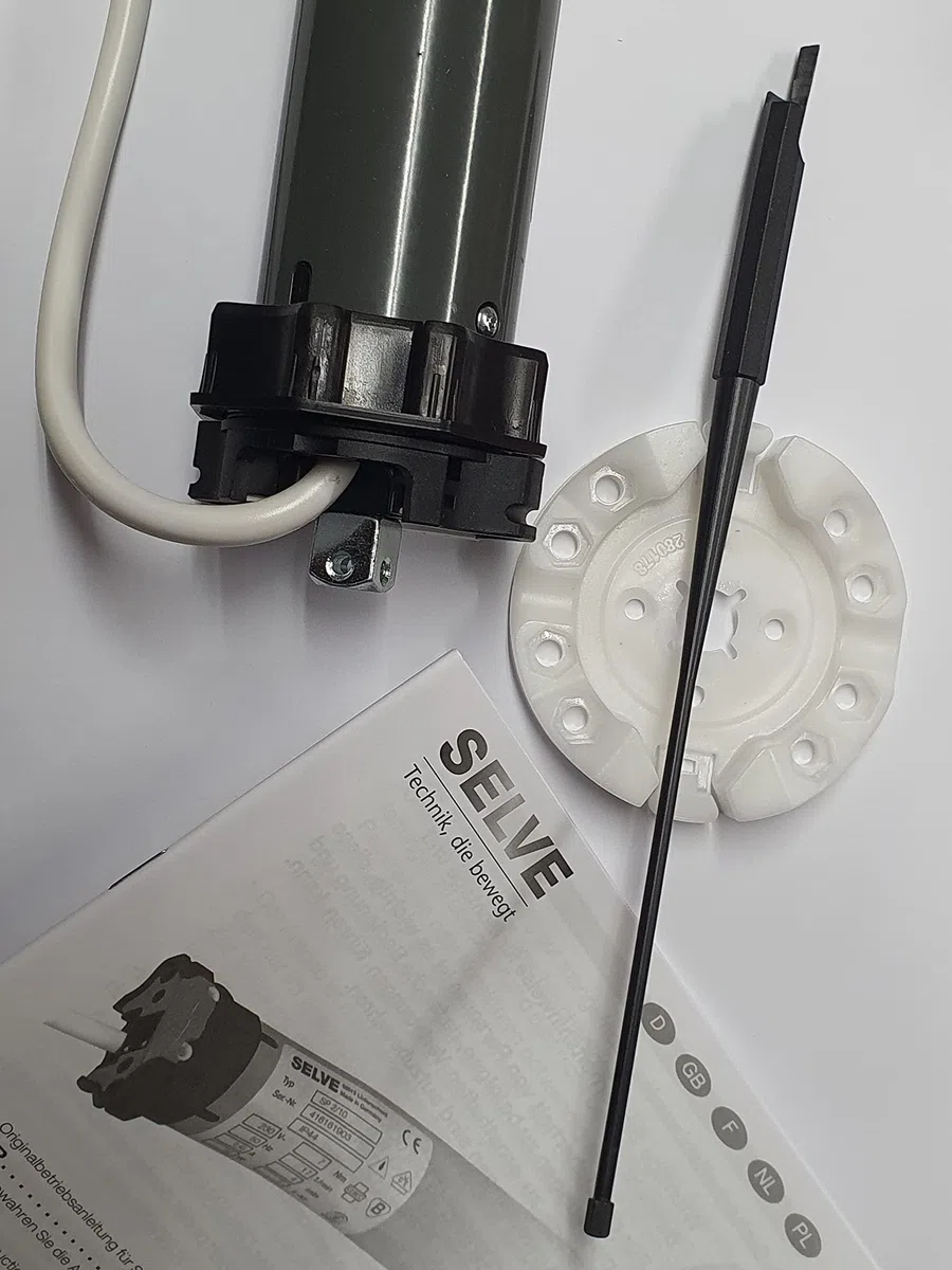 Selve SP 2/10 Rolladenmotor, Rohrmotor mit Spindelendabschaltung, SW60, 25kg Zugleistung