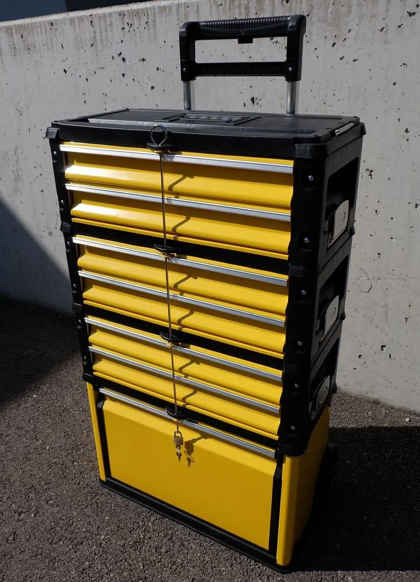 ALEOS Metall Werkzeugtrolley Werkstattwagen XXL Type 305BBBD mit Schubladenverriegelung