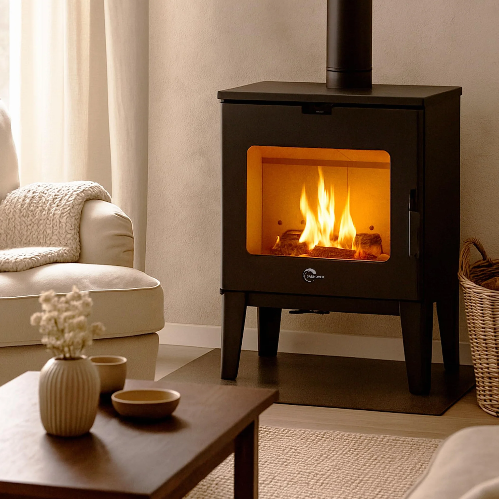 Holzofen Dita 7,6 kW Scheitholz 40 cm Sannover Thermique