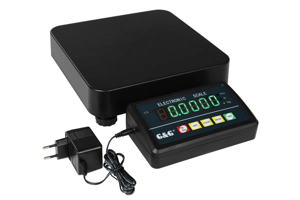 G&G PSA 100kg/1g Paketwaage Plattformwaage Boden aus Aluminumguss LED