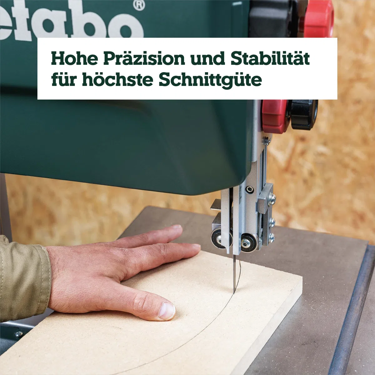 Metabo Bandsäge BAS 261 Precision – 619008000 – Bandsäge für eine hohe Präzision und stabile Schnittqualität (400 W, Schnitthöhe 103 mm)