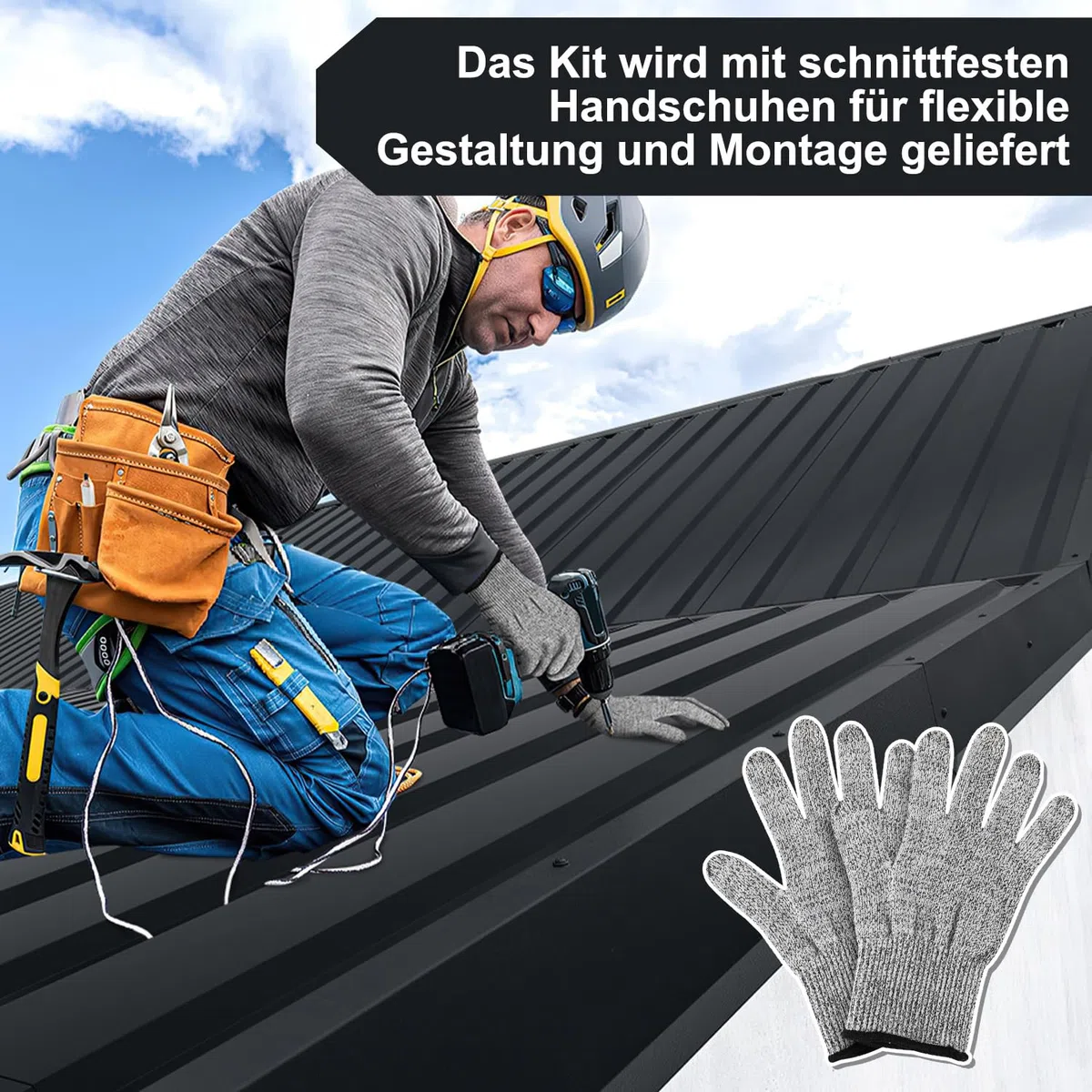 Dachblech Trapezblech Set Anthrazit – 24 Wellblechplatten, 129x46 cm, rostfrei, 0,25 mm dick, ideal für Carport, Wandverkleidung und Dachabdeckung