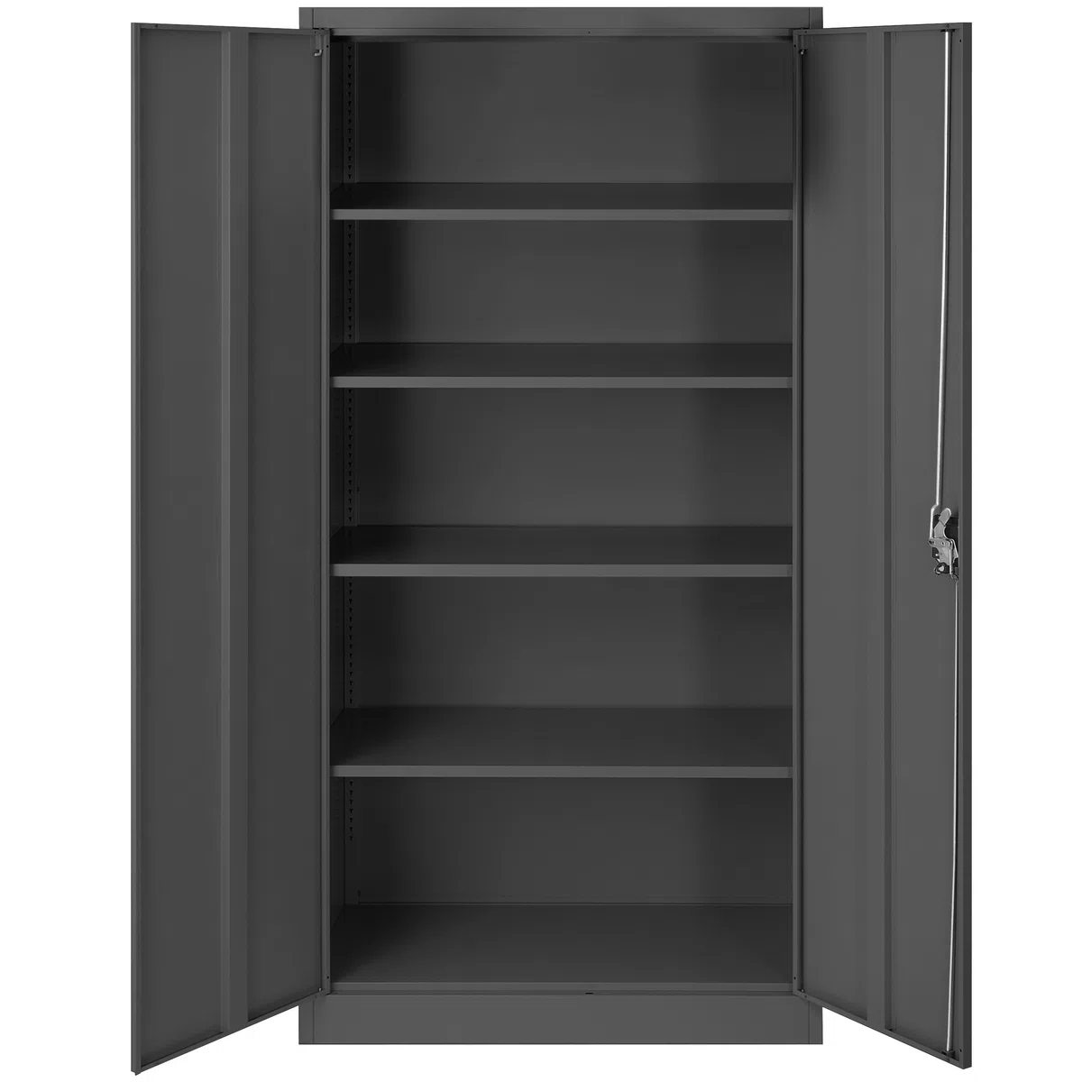 Jan Nowak 3er Set Aktenschrank C001H Büroschrank Metallschrank Stahlschrank Werkzeugschrank Stahlblech Pulverbeschichtet Flügeltürschrank Abschließbar 195 cm x 90 cm x 40 cm (anthrazit/anthrazit)