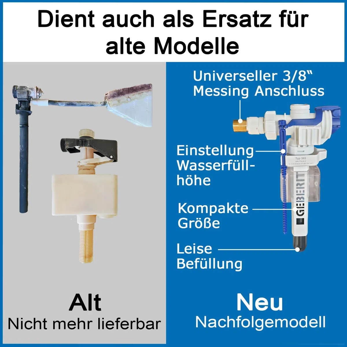 Geberit Ersatzteilset Unterputz Spülkasten 10.800 UP130 1978-1997
