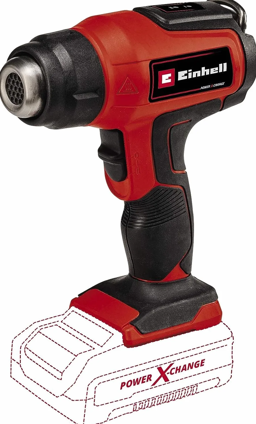 Einhell Akku-Heißluftpistole TE-HA 18 Li - Solo Power X-Change (Li-ion, 18V, 2 Temperaturstufen, inkl. Reduzier-, Breitstrahl-, Reflektordüse, ohne Akku und Ladegerät)
