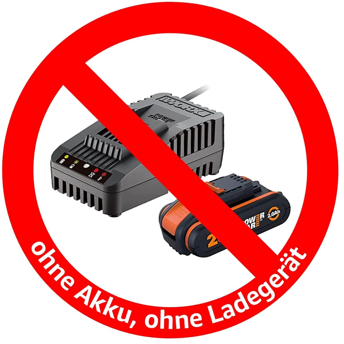 WORX WG894E.9 Säbelsägen 20V - ideal für Sägearbeit mit Holz/Stahl - max. Schnittiefe 60mm - PowerShare kompatibel - ohne Akku & Ladegerät