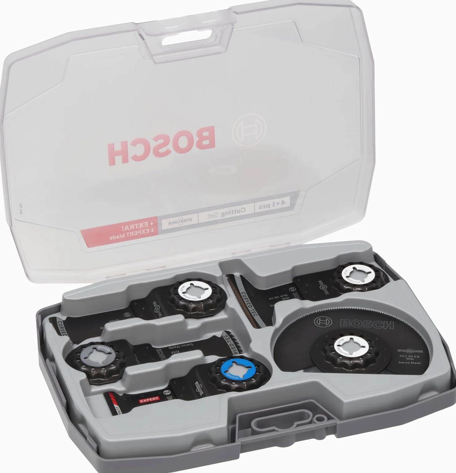 Bosch 5x Schneid-Set, 5-tlg. (für Edelstahl, Stahl, 160 x 222 mm, Professional Zubehör Multifunktionswerkzeug)