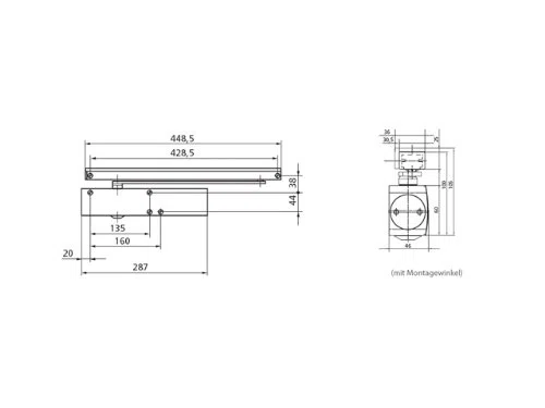 Geze Türschliesser TS5000L EN 2-6 Silberfarbig