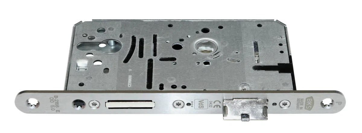 BKS Automatik FH Türschloss Panikschloss B-21660-00-R-8, Funktion E (Wechselfunktion), Dornmaß 55mm, Entfernung: 72mm, Stulp: 20x235x3mm, DIN Rechts (DIN Rechts, Dornmass: 55mm)