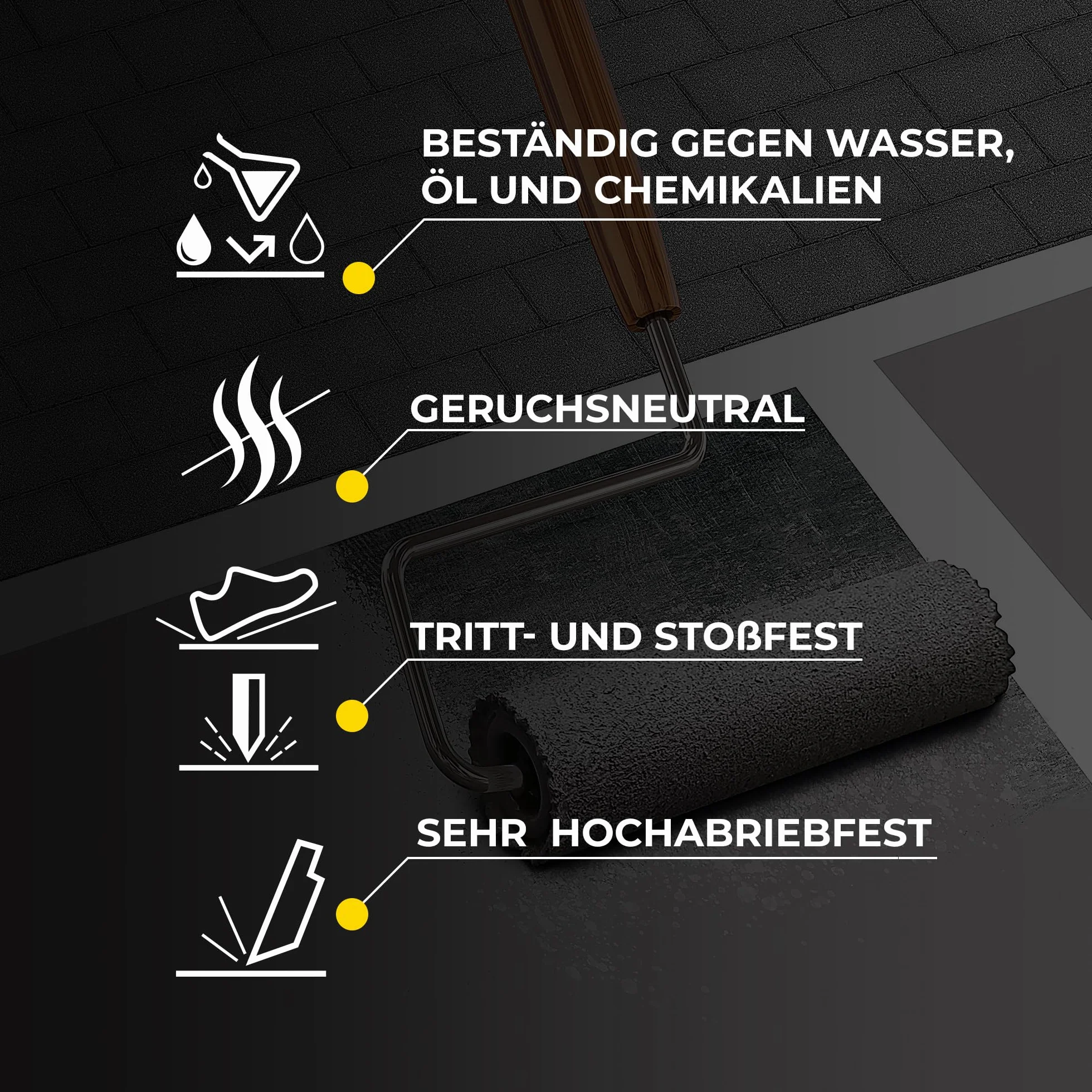 Isolbau Bodenfarbe - 1,5 kg - Boden- und Betonfarbe für Keller, Garage, Werkstatt - Wasserfeste Bodenbeschichtung für Innen & Außen - Anthrazit (RAL)