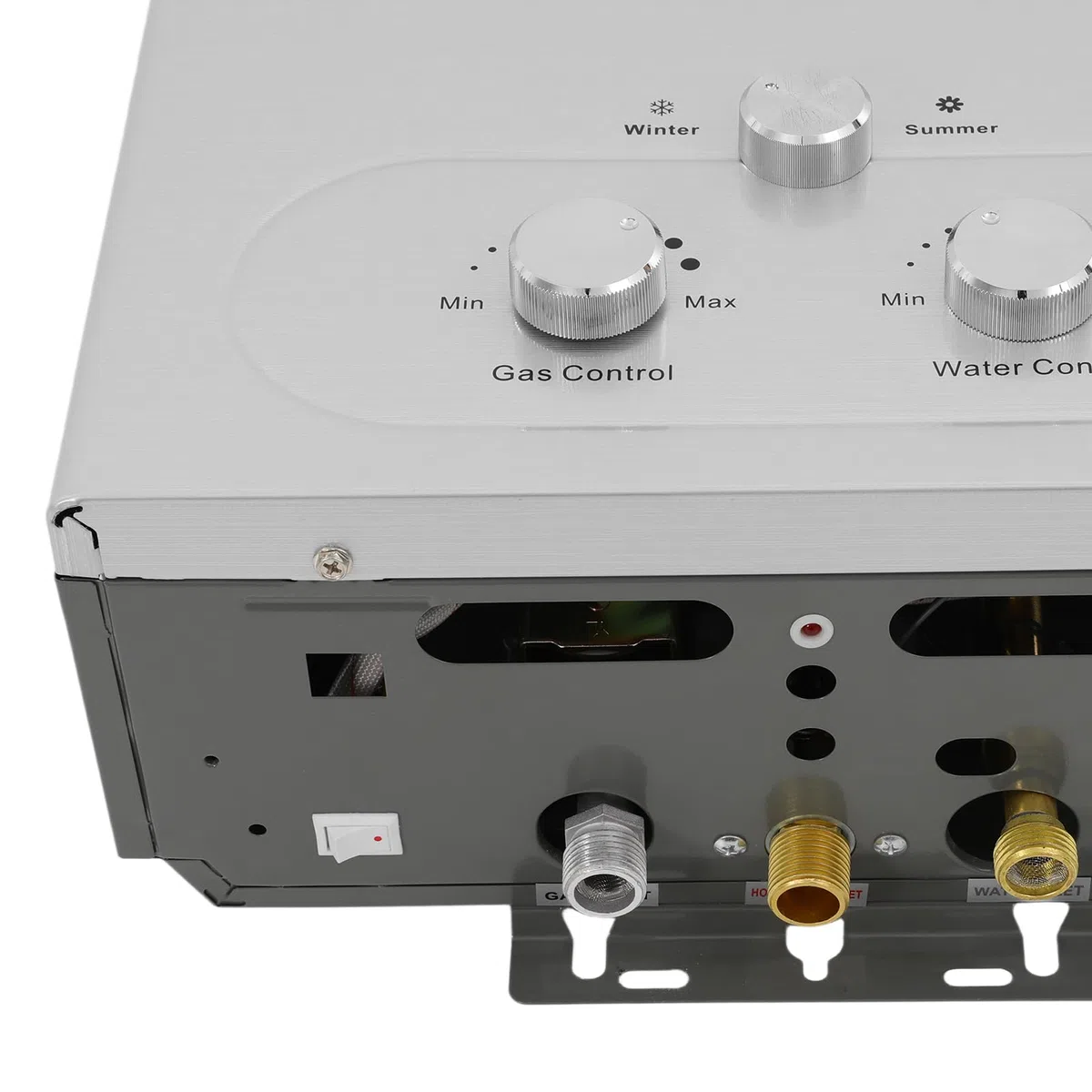 Flüssiggas Durchlauferhitzer LPG Warmwasserbereiter, Gasdurchlauferhitzer mit CPU-Temperaturregelung, Duschkopf und Duschschlauch für Zuhause, Outdoor-Camping-Baden und RV-Dusche (12L/24KW)