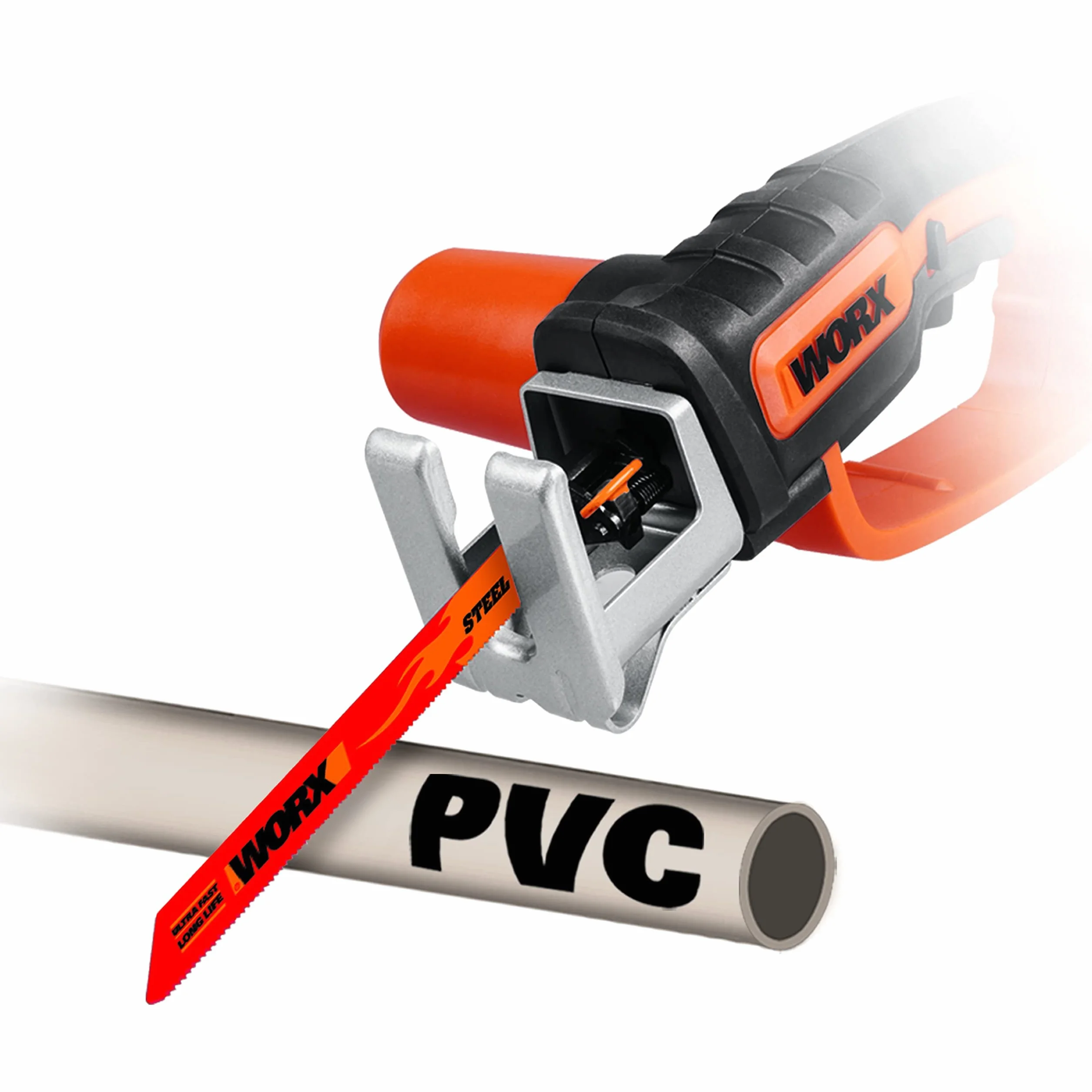 WORX WG894E.9 Säbelsägen 20V - ideal für Sägearbeit mit Holz/Stahl - max. Schnittiefe 60mm - PowerShare kompatibel - ohne Akku & Ladegerät
