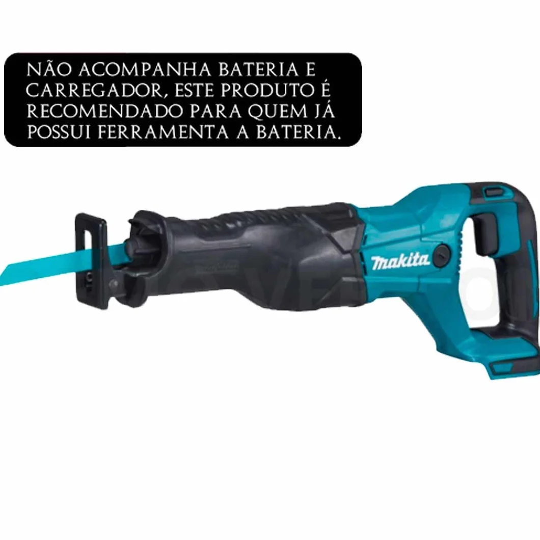 Makita DJR186 Z 18 V Li-ion Akku Recipro Säbelsäge Solo - nur das Gerät ohne Zubehör, ohne Akku, ohne Ladegerät, Blau, Silber, 1