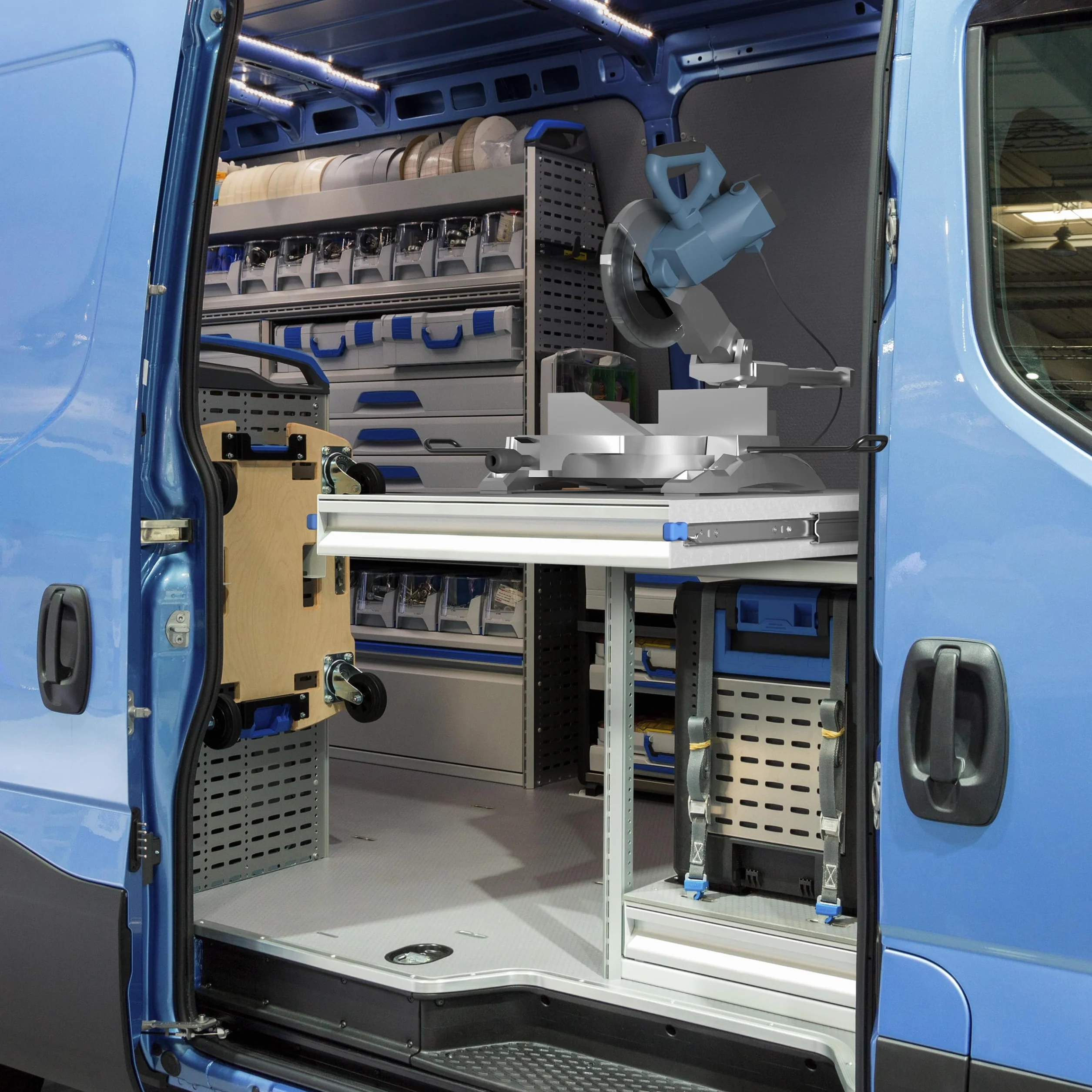 SOTECH Schwerlastauszüge KV2-100-H53-L1150-LC 1150 mm Vollauszug 100 kg Lock-in/out