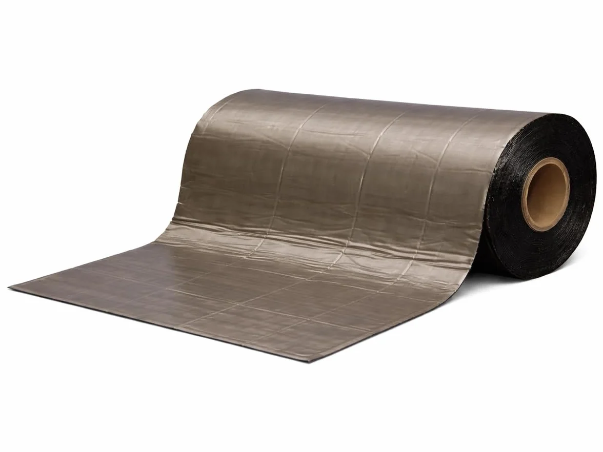 Selbstklebende Dachabdichtungsbahn 1 x 10 m Bleifarben – Bitumen Dachbahn mit Aluminium-Decklage – wasserdichte Dachabdichtung ohne Flamme – für Carport, Gartenhaus & Flachdach Rolle 10 m²