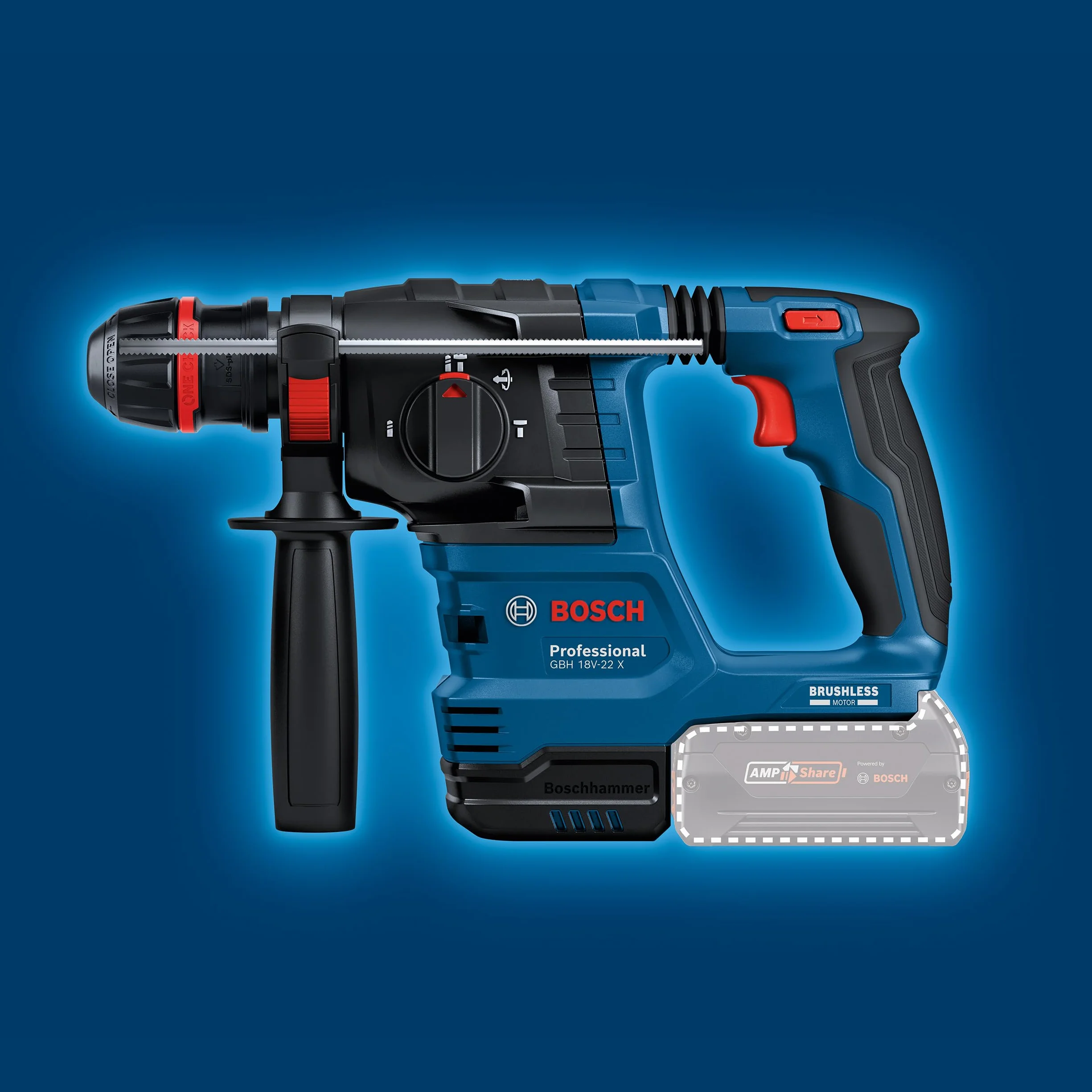 Bosch Professional 18V System Akku-Bohrhammer GBH 18V-22 X