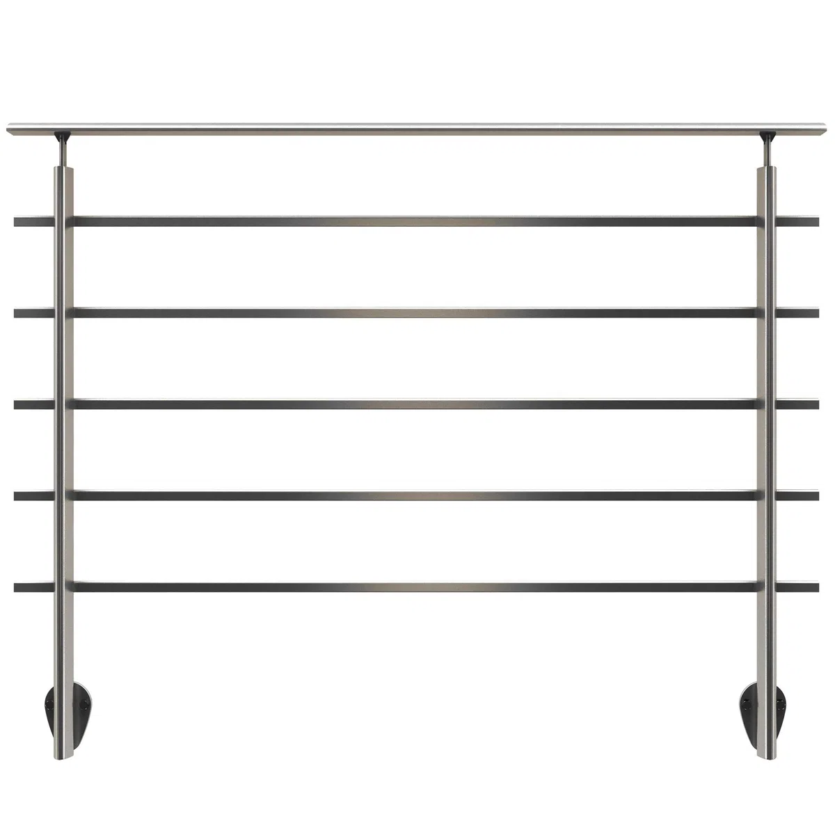DOLLE Brüstungsgeländer Set aus Aluminium seitliche Montage Tropfenform 150 cm