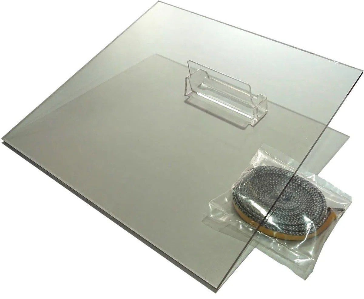 Kaminscheibe SENDEO SCHOTT ROBAX Glaskeramik 32 x 32cm (5mm)