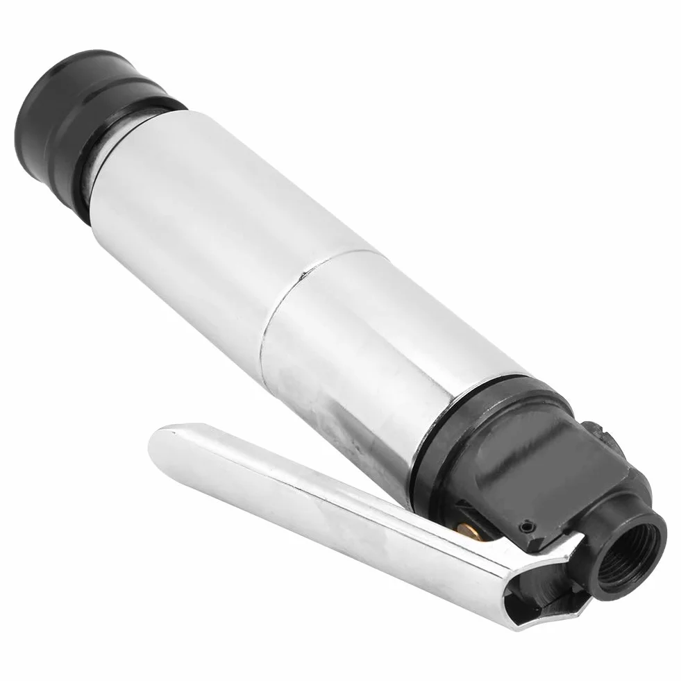 Pneumatischer Meißelhammer 1.5J Schlagkraft 25mm Zylinder Luftverbrauch 7l/s Für Sandstrahlen Schweißschlacke Und Steinbearbeitung Mit Geradem Und Gebogenem Meißel