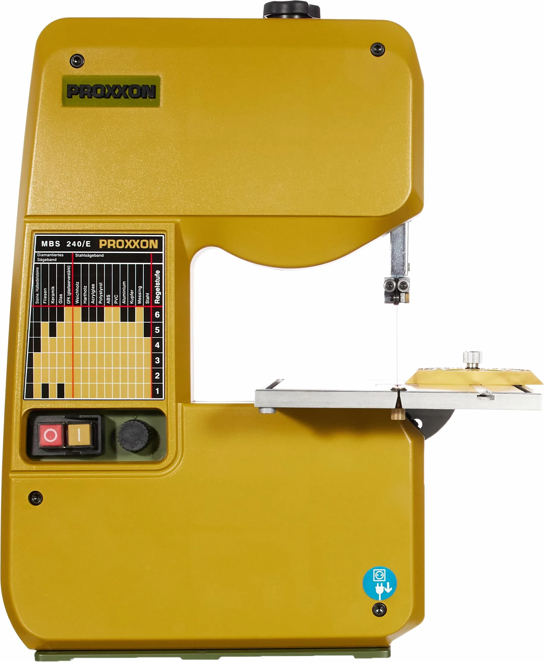 PROXXON 27172 Bandsäge MBS240/E mit Drehzahlsteuerung 230 Volt Anschluß 85 Watt