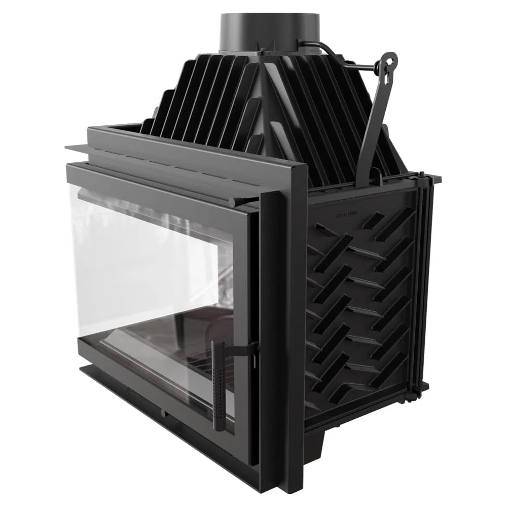 KRATKI Kamineinsatz Gusseisen Simple Links 15 kW Ø 200