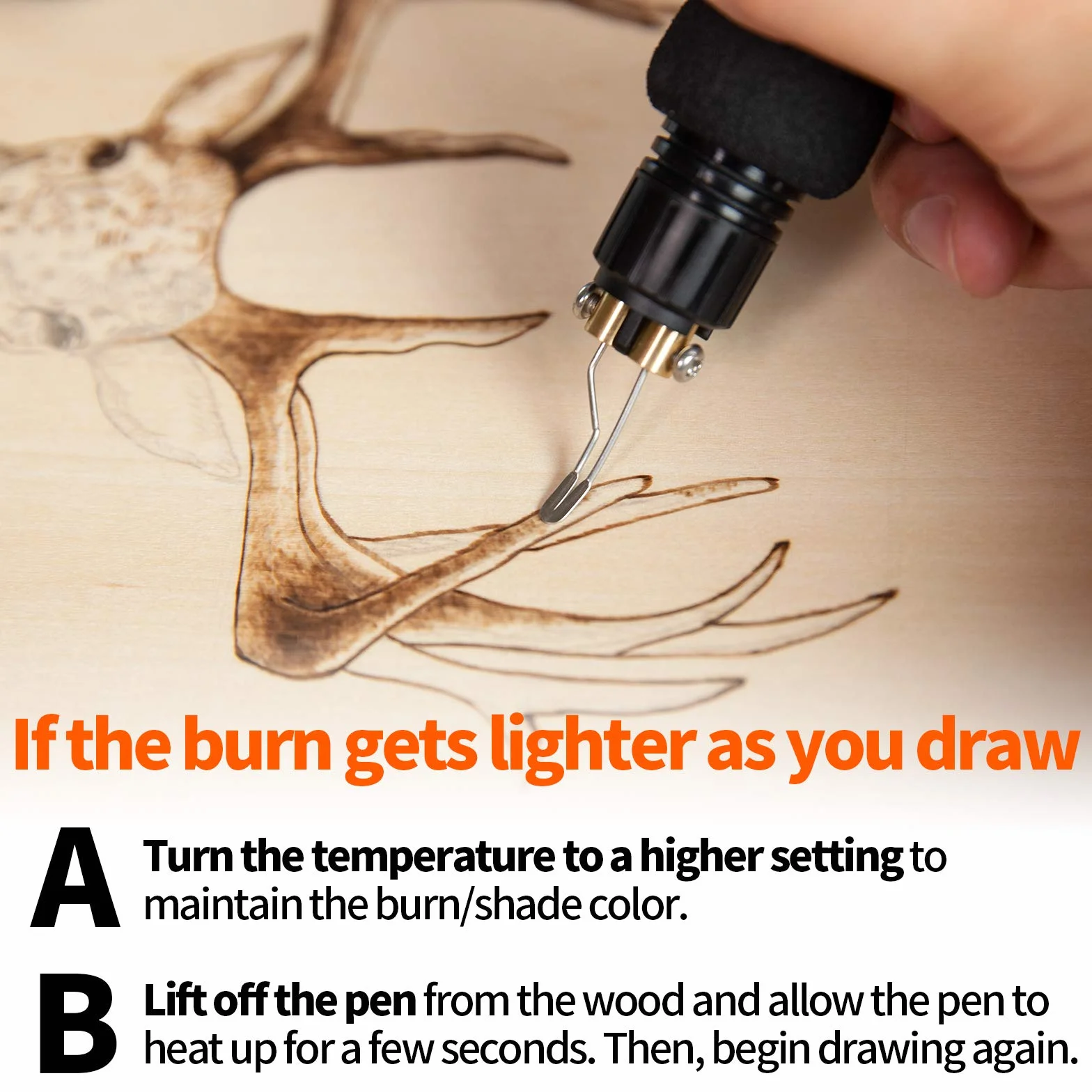 YIHUA 939-II Brandmalerei Stift Lötkolben Set Holzgravur-Bastelset mit einstellbarer Temperatur Holzbrenner Stift, EU Stecker
