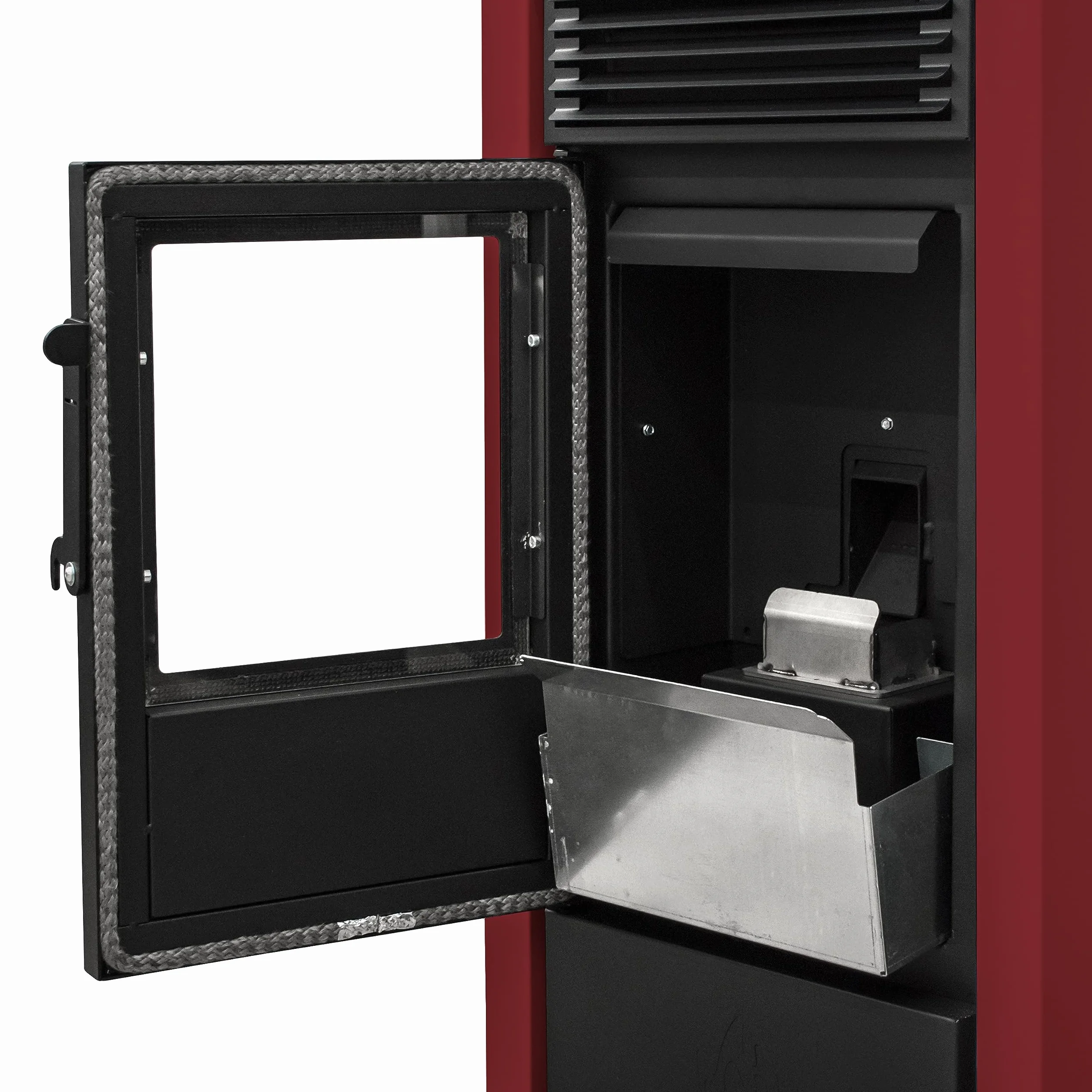 STUFE A PELLET ITALIA California 8 KW WiFi | Pelletöfen Effizienz 91% Heizt 70m² Autonomie 20 Std. Programmierbar WiFi-Steuerung 5 Geschwindigkeiten und Kräfte Kompaktes Design 24 M Garantie Rot