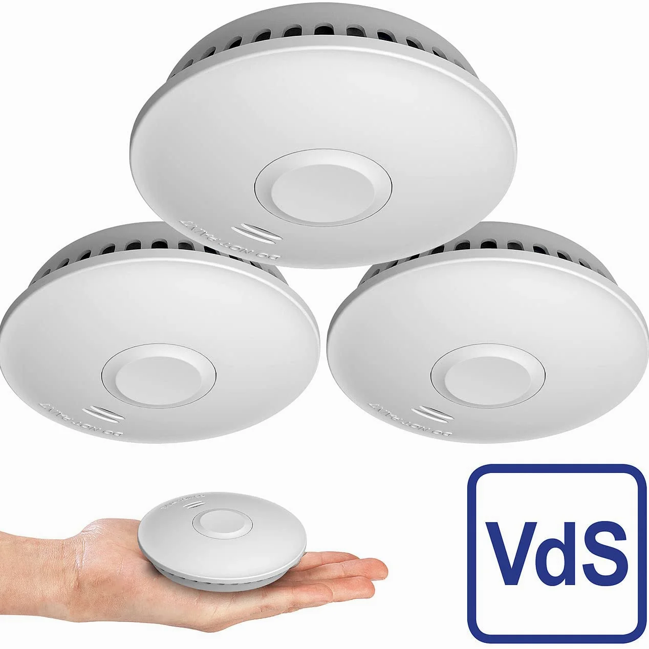 VisorTech Rauch-Melder-Alarmanlage: 3er-Set vernetzbare Funk-Rauchmelder, 85 dB, VDs, 10-J.-Batterie (Kanbellos Vernetzbare Rauchmelder, 10 Jahre Funk)