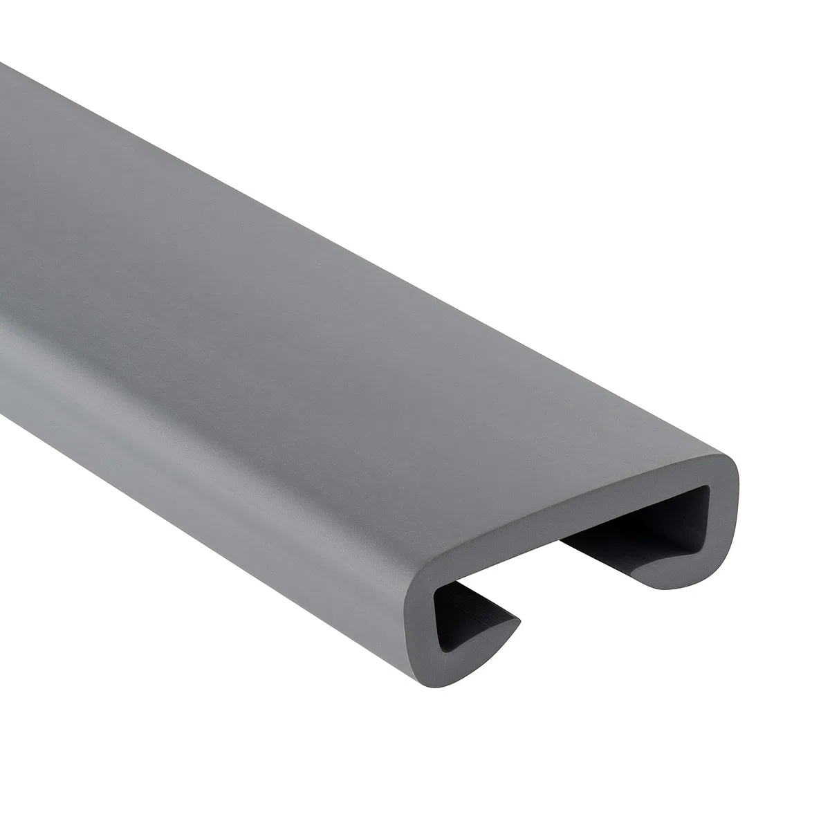 ProfiPVC Handlauf aus PVC 40x8mm 5 Meter Treppengeländer aus Gummi Schutz für Treppenhandlauf für innen und außen Geländer Kunststoffhandlauf, Anthrazit