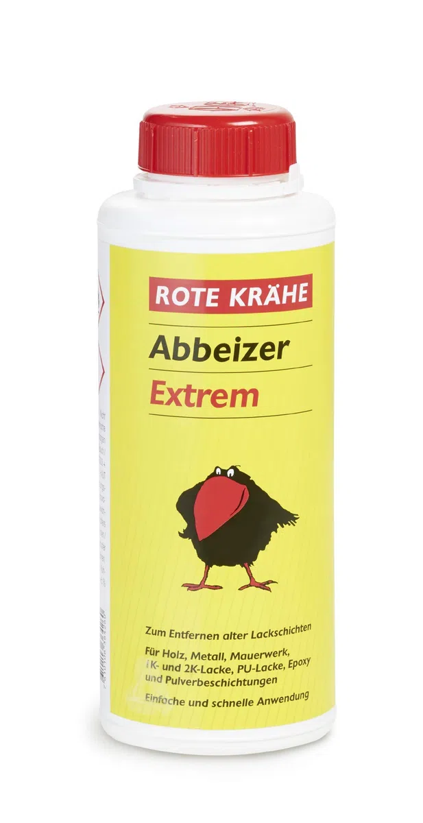 ADLER Abbeizer Rote Krähe extrem - 750ml - Hochwirksamer Lack Entferner für Holz, Metall, Stein und Beton - Einfache Anwendung