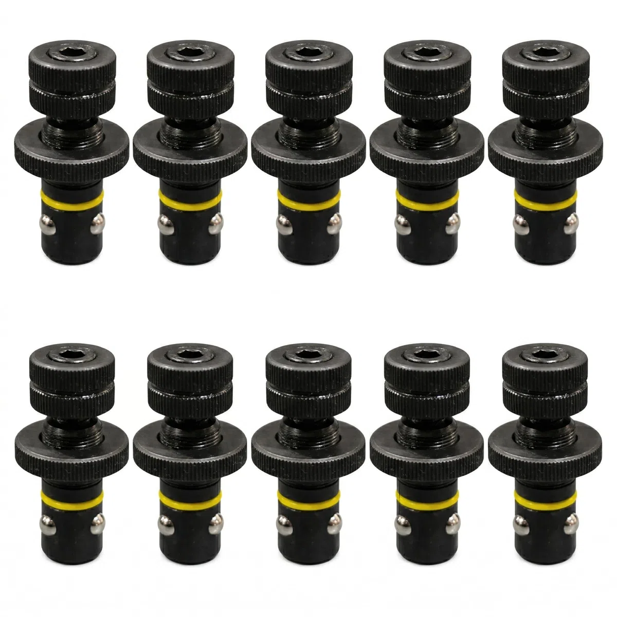 Kugelsperrbolzen Set D16 (10-teilig) – verstellbar 12–24 mm – Spannbolzen für Schweißtisch & Lochplatte – System 16 Positionierbolzen aus Stahl