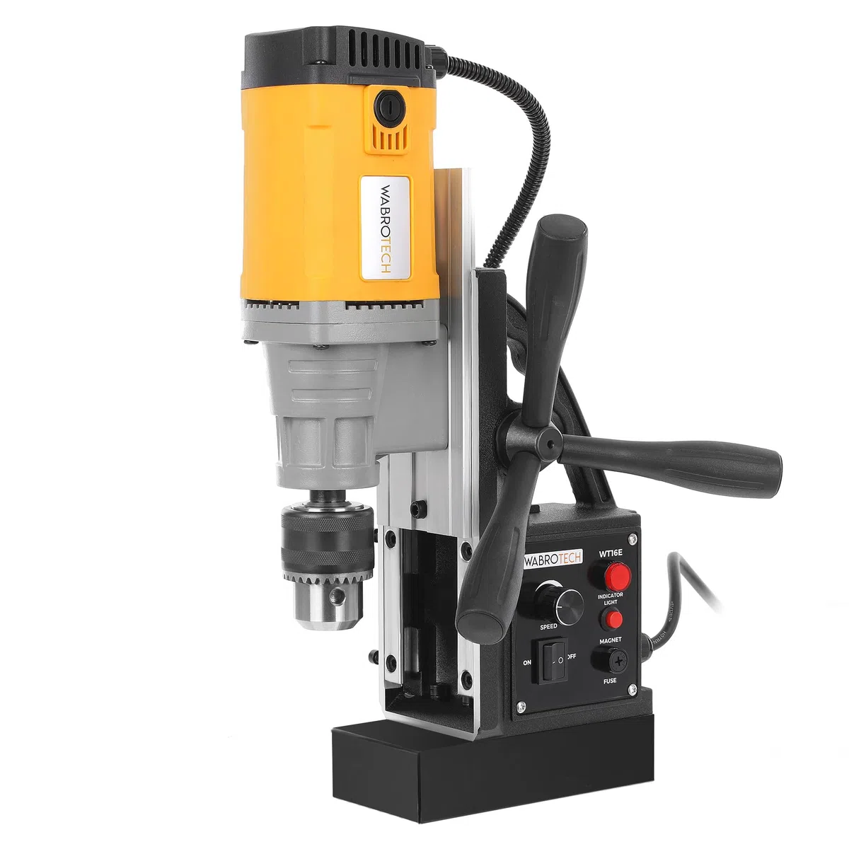 WT16E Magnetbohrmaschine Ø 30 mm - Magnet Kernbohrgerät 680 U/min - Magnethaltekraft 11500 N - Tragbar Magnetbohreinheit 1380 W für Metallbearbeitung – Kernbohrmaschine 10 kg – Magnetbohrer
