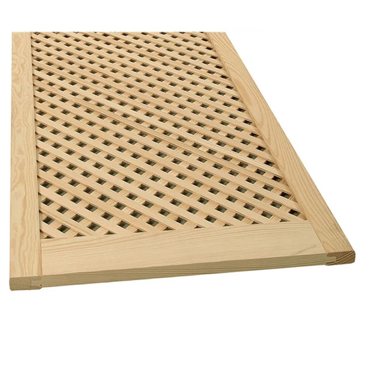 Gittertür Holztür natur 99,3 x 49,4 cm Schranktür Raumteiler Schiebetür für Regale, Schränke, Möbel | Kiefer Holz unbehandelt | Doppel-Paket 2-er Pack