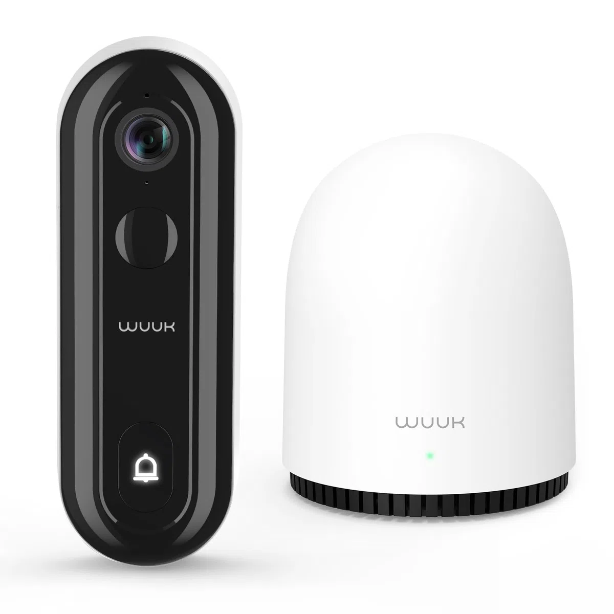 WUUK Türklingel mit Kamera Kabellos 2K, Video Türklingel, Keine Monatsgebühren, 32GB Speicher, 2,4/5 GHz WLAN, 180 Tage Akkulaufzeit, Kompatibel mit Alexa & Google Home, Basisstation + 1 Funkklingel
