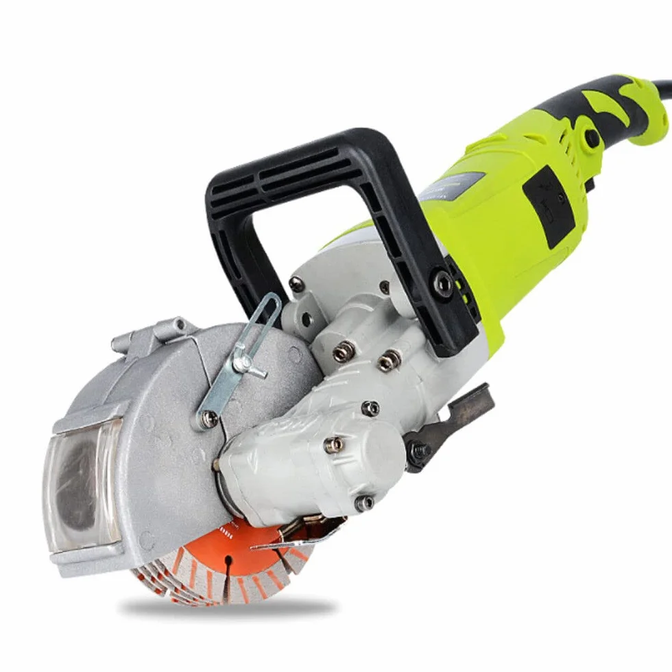 4000 W elektrische Mauernutfräse, Mauernutfräse, Betonnutfräse, Nutenfräsmaschine, 5 Sägeblätter, für Ziegel, Beton, Marmor.