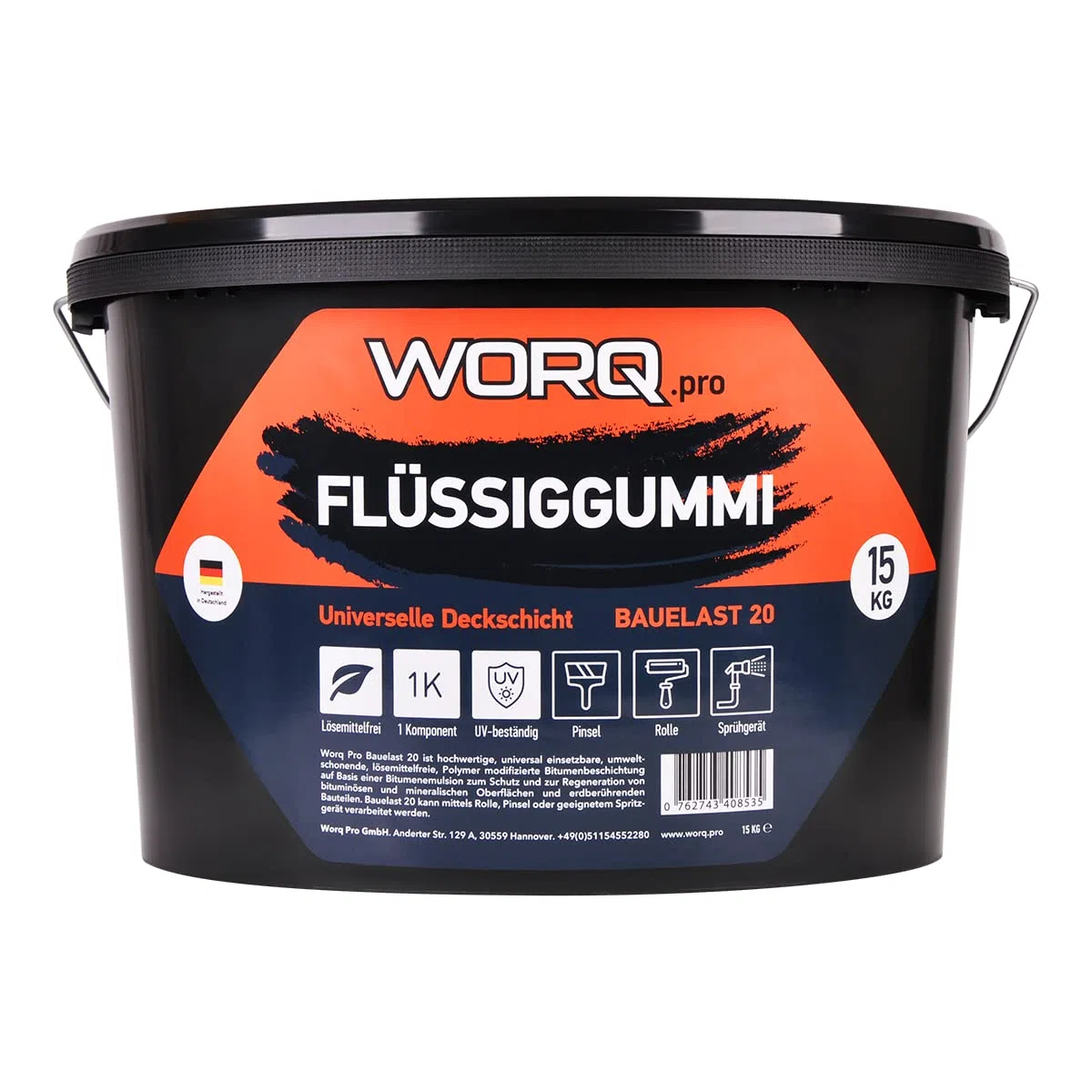 Flüssiggummi 15 KG Flachdachabdichtung Bitumenanstrich