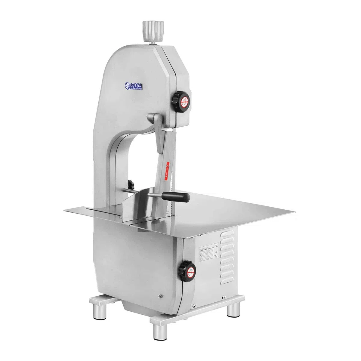 Royal Catering RCBS-1650.1ECO Knochensäge Elektrisch Knochenbandsäge Fleischsäge Edelstahl (880 W, Schnittstärke bis 180 mm, Arbeitsfläche 440 x 460 mm)