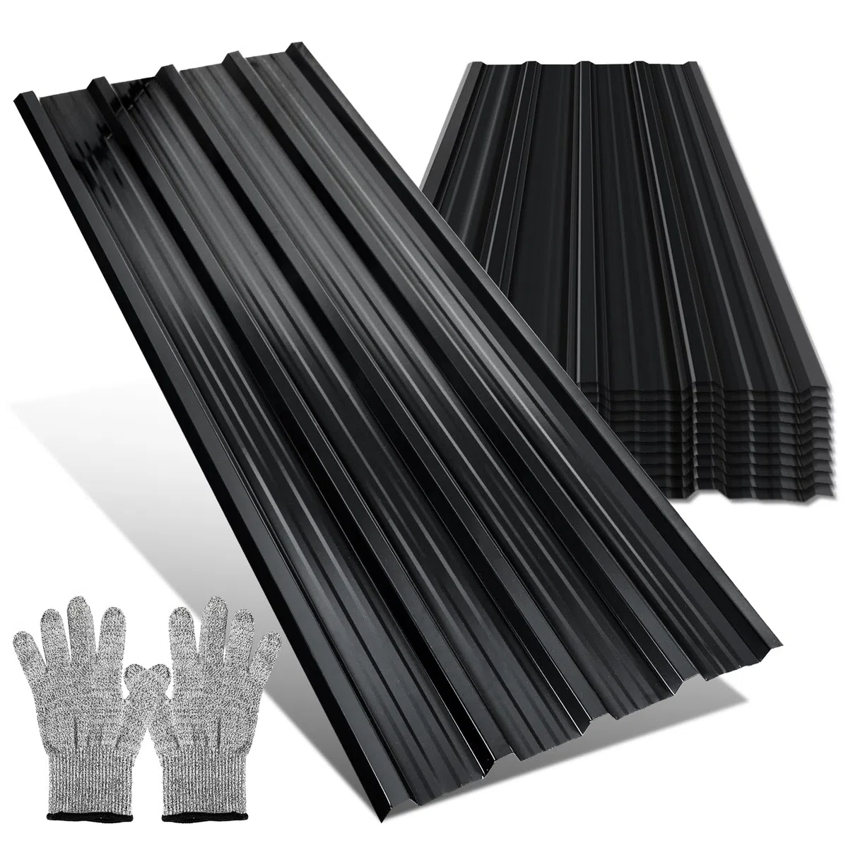 Profilblech Trapezblech Dachplatten 129x46cm 14m² Metall Dachblech Anthrazit