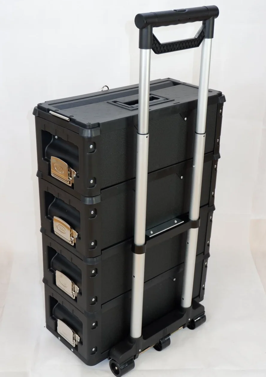 Metall Werkstattwagen rollender Werkzeugtrolley XXL B4-B schwarz mit Schubladenverriegelung und Schloss