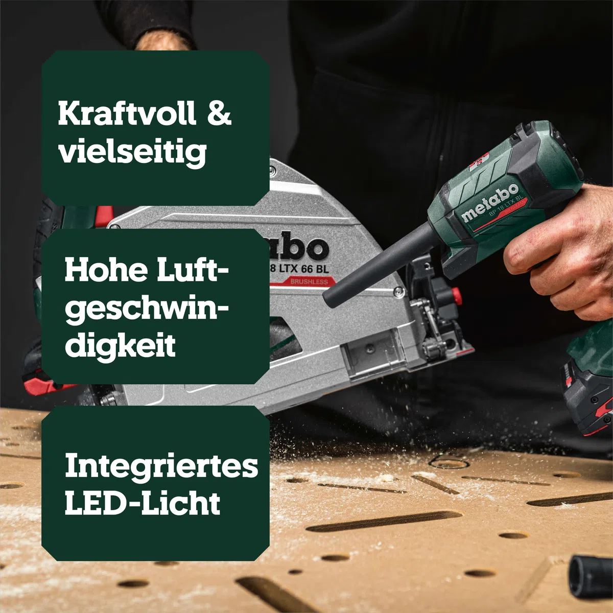 metabo Akku-Blaspistole BP 18 LTX BL, 18V Brushless Gebläse & Luftpumpe