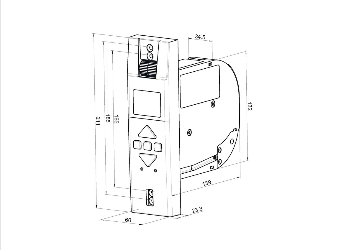 Elektrischer Gurtwickler MATOFIX PRO für 17-23mm Gurtband, Unterputz, Zugkraft bis 45kg, feste Fahrtzeiten einstellbar, Display, inkl. Netzstecker
