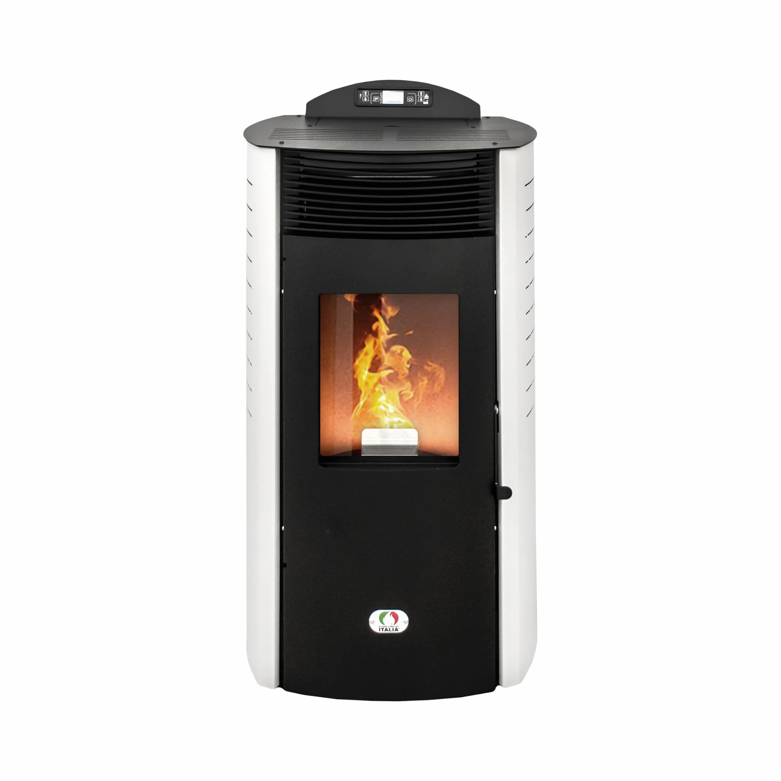STUFE A PELLET ITALIA Siberia Aria New 15 KW WiFi | Pelletöfen Heizt 140m² Effizienz 92% Autonomie 30 Std Programmierbar WiFi-Steuerung 5 Geschwindigkeiten und Kräfte 24 Monate Garantie Weiß