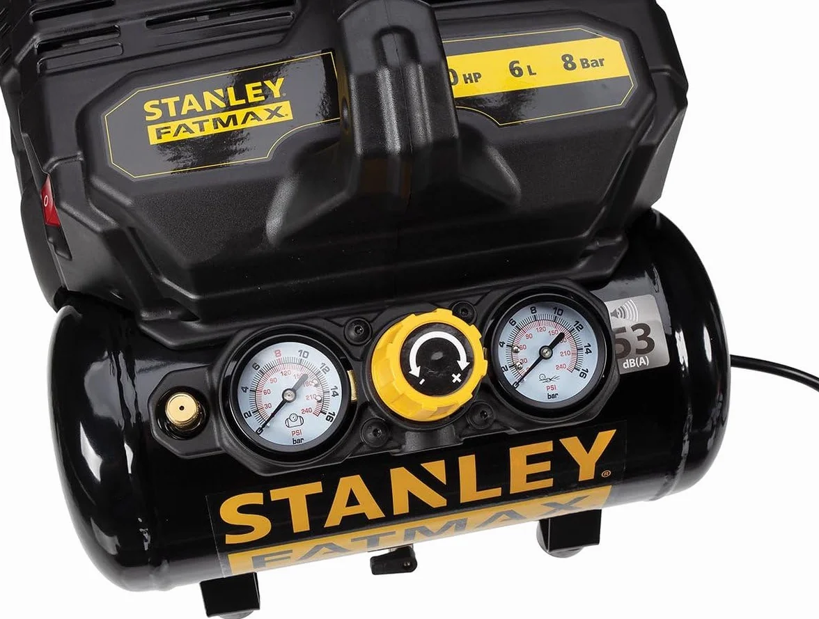 STANLEY FATMAX Kompressor Silent Air DST 101/8/6SI, 8bar, 6l Tank, 105l/min, 1PS, 59 db