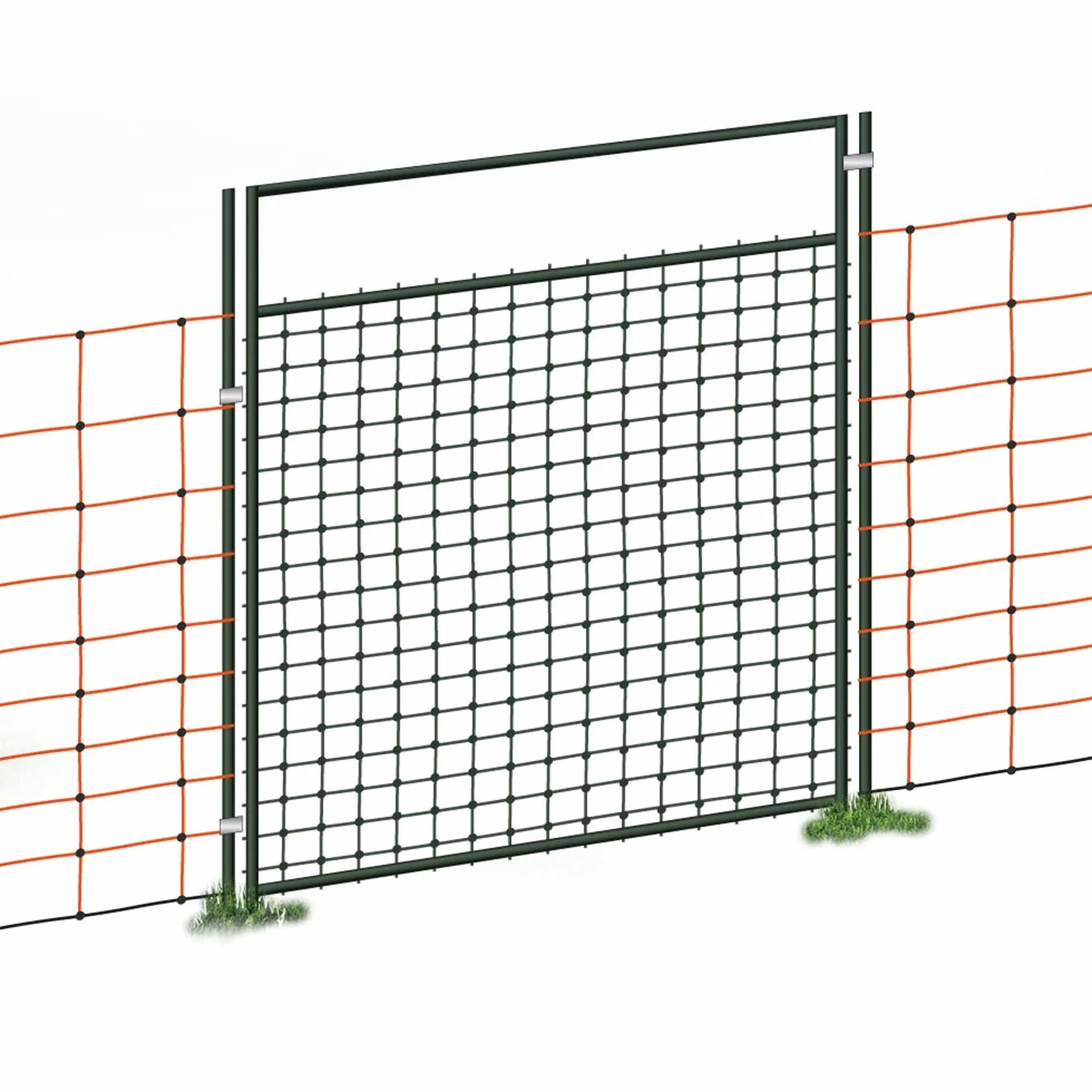 VOSS.farming Tür für Weidezaunnetz, Netze bis 90cm Höhe, Öffnungsbreite 86cm, elektrifizierbar