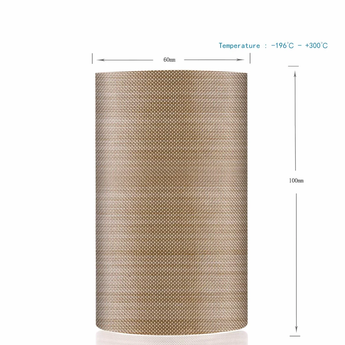Large Size:100mm PTFE Coated Fiberglass Teflon Tape,high Temperature Tape;Welding Sealing Tape; -196℃ - +300℃ (100mm x 12yards x 0.18mm, Brown 3)